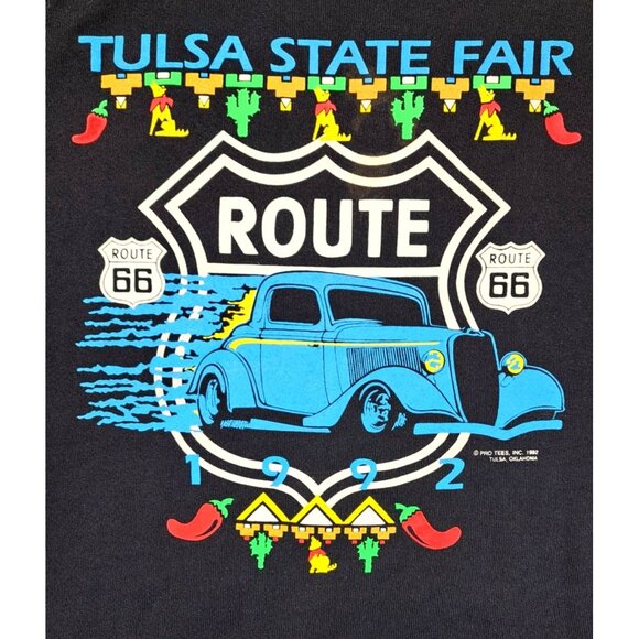 Vintage Tulsa State Fair Sweatshirt Glow In Dark Route 66 XXL New Deadstock 1992 - Picture 5 of 12
